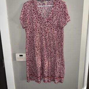 Knox Rose Burgundy and White Floral Blouse